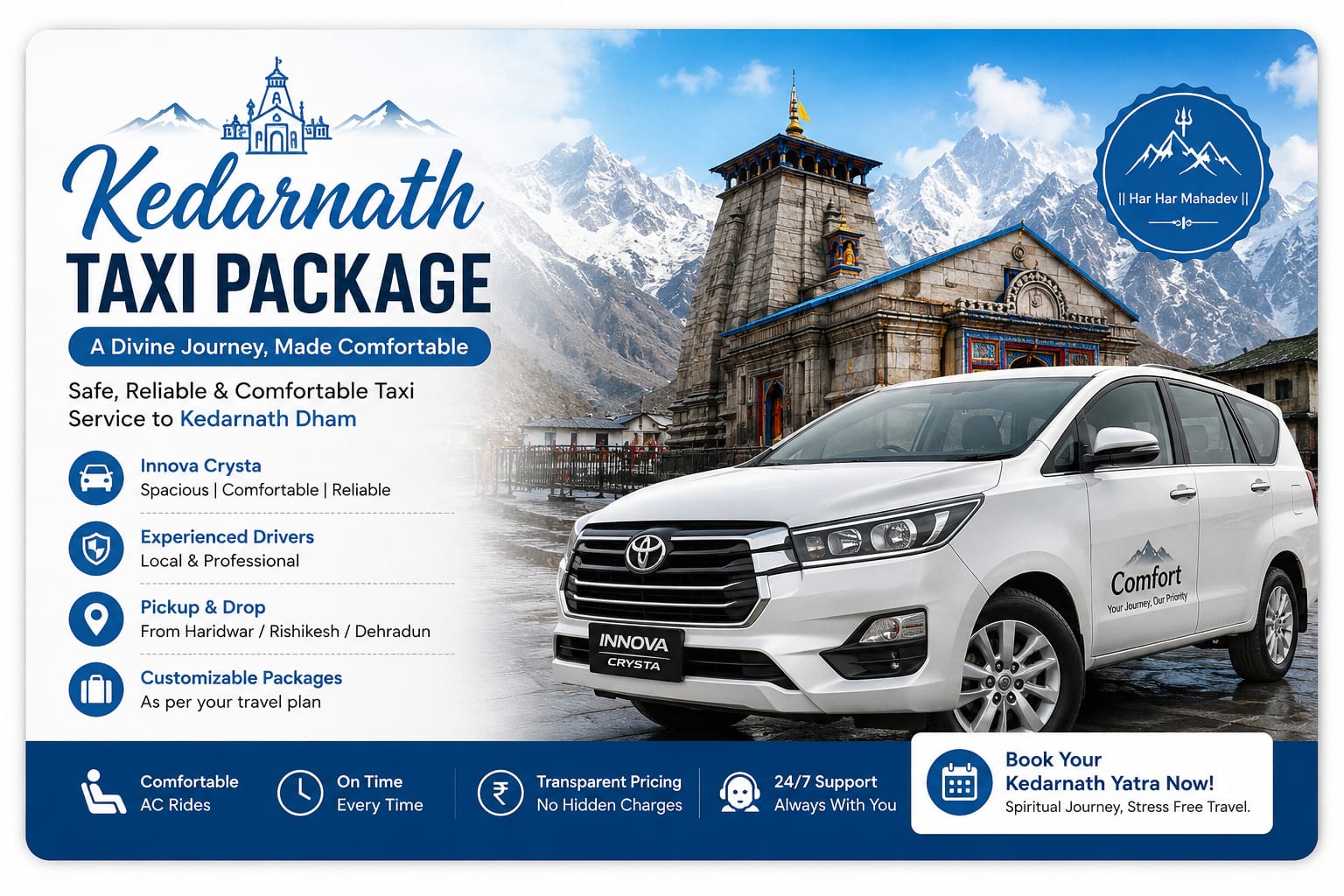 Dehradun To Shri Kedarnath Dham Yatra Package